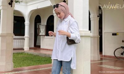 OOTD Kemeja Putih Oversize Hijab.Style Hijabers,Baju Oversize,Kemeja Polos,Outfit Putih